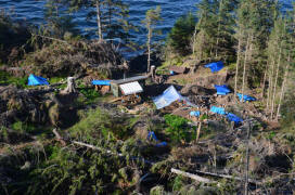 post storm camp view